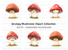 Grumpy Mushroom Clipart Bundle