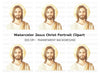 Jesus Christ Portrait Clipart Bundle