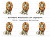 Geometric Lion Clipart Bundle