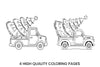 Christmas Tree Truck Coloring Books