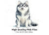 Adorable Siberian Husky Dog Clipart Bundle