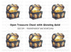 Glowing Treasure Chest Clipart Bundle
