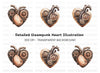 Mechanical Heart Steampunk Clipart Bundle