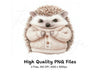 Charming Hedgehog in Sweater Clipart Bundle