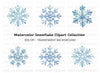 Elegant Snowflake Clipart Bundle