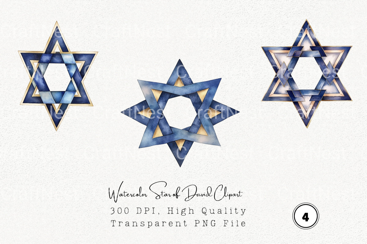 Star Of David Clipart Bundle