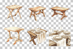 Rustic Cottage Dining Table Clipart Bundle - CraftNest - Digital Crafting and Art