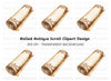 Rolled Vintage Parchment Scroll Clipart Bundle