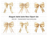 Elegant Gold Bows Clipart Bundle