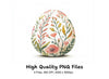 Floral Easter Eggs Clipart Bundle