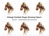 Vintage Football Player Clipart Bundle