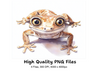 Adorable Brown Gecko Clipart Bundle