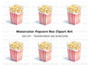 Classic Popcorn Box Clipart Bundle
