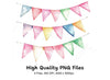 Pastel Bunting Flags Clipart Bundle