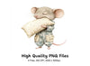 Sleeping Mice Clipart Bundle