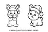 Cute Christmas Bunny Coloring Books