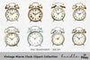 Vintage Alarm Clock Clipart Bundle