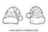Santa Hats Christmas Coloring Books
