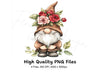 Charming Floral Gnomes Clipart Bundle