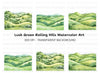 Green Hills Landscape Clipart Bundle