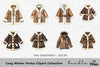 Cozy Winter Parka Clipart Bundle