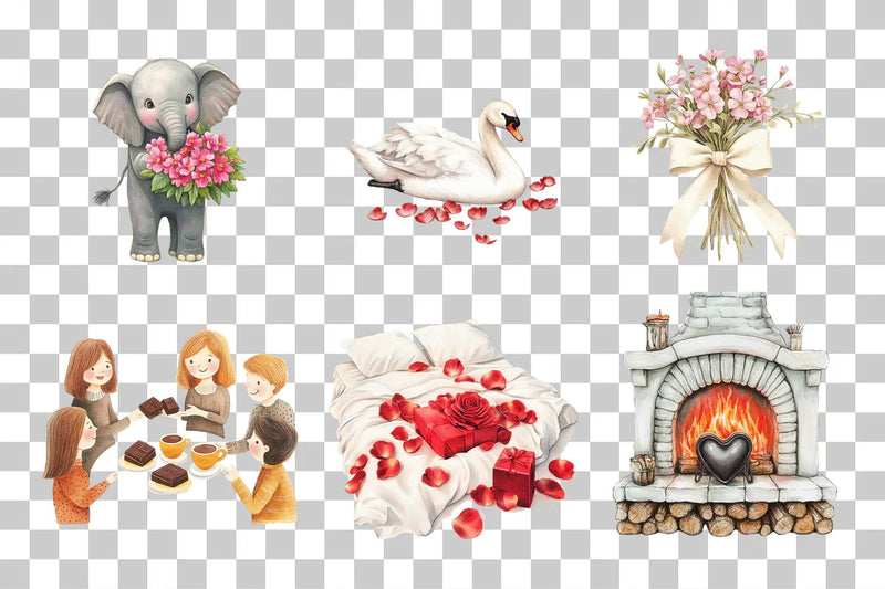 Vintage Love Heart Box Design Clipart Bundle - CraftNest - Digital Crafting and Art