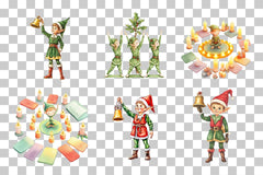 Christmas Yoga Elves & Santa Clipart Bundle - CraftNest - Digital Crafting and Art