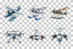 Vintage Seaplane Aircraft Clipart Bundle - CraftNest - Digital Crafting and Art