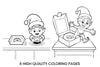 Christmas Elf in Box Coloring Books
