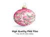 Pink Christmas Ornament Clipart Bundle