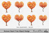 Autumn Heart Tree Clipart Bundle