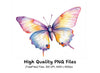 Pastel Butterfly Clipart Bundle