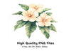 Hibiscus and Tropical Leaves Clipart Bundle