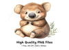 Cute Koala Bear Clipart Bundle