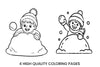 Winter Fun Snowball Fight Coloring Books