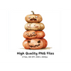 Stacked Halloween Jack Lantern Clipart Bundle