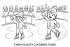 Kids Ice Skating Winter Coloring Books