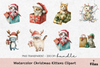 Christmas Kittens Clipart Bundle