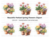 Potted Flowers Clipart Bundle