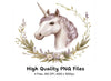 Unicorn Head Wreaths Clipart Bundle