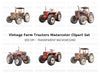 Vintage Farm Tractor Clipart Bundle