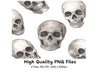 Spooky Skull and Foliage Clipart Bundle