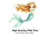 Charming Mermaid Illustrations Clipart Bundle