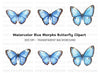 Blue Butterfly Clipart Bundle