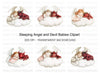 Sleeping Angels and Devils Clipart Bundle