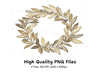 Olive Wreaths Clipart Bundle