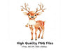 Cute Christmas Reindeer Clipart Bundle