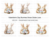 Valentine Bunny Snow Globe Clipart Bundle