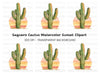 Vibrant Saguaro Cactus Desert Clipart Bundle