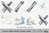 Diverse Metal Clouds Smoke Clipart Bundle